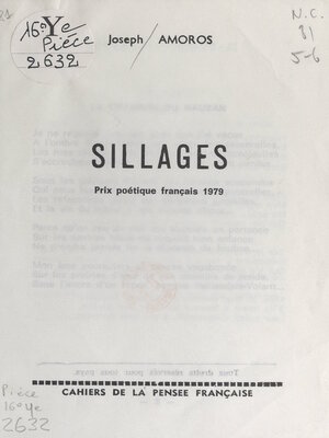 cover image of Sillages